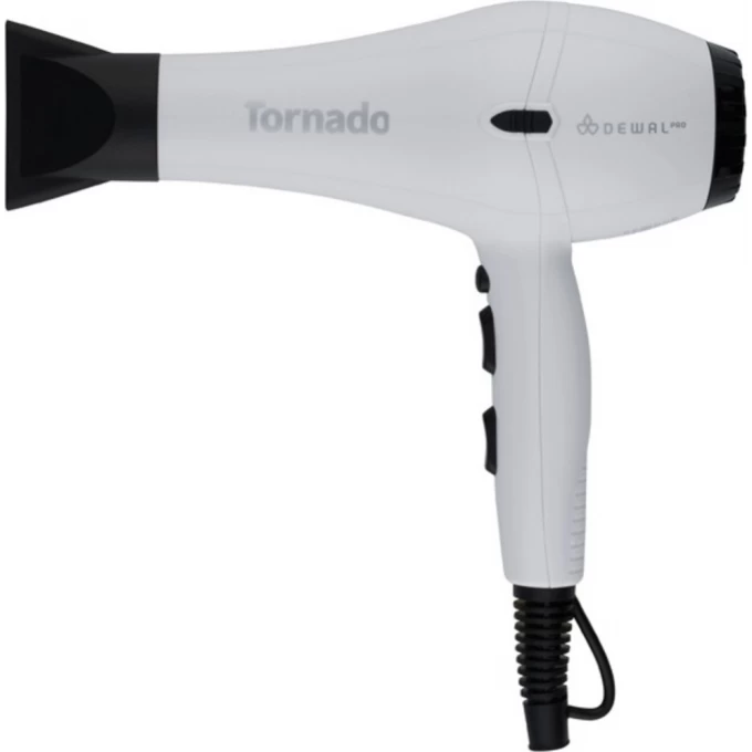 Фен DEWAL PRO TORNADO, белый, 2300Вт, ионизация, 2 насадки 03-8010 White Фен DEWAL PRO TORNADO, белый, 2300Вт, ионизация, 2 насадки 03-8010 White