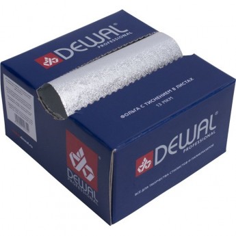 Фольга парикмахерская с тиснением в коробке 127 х 279 мм, 13 мкм (500 листов) DEWAL 02-13 silver