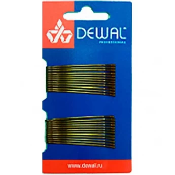 Невидимки 50 мм прямые, коричневые (24 шт.) DEWAL SLN50P-3/24