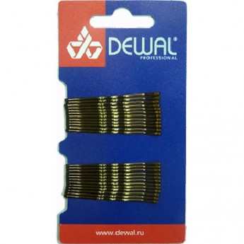 Невидимки 50 мм волна, коричневые (24 шт.) DEWAL SLN50V-3/24